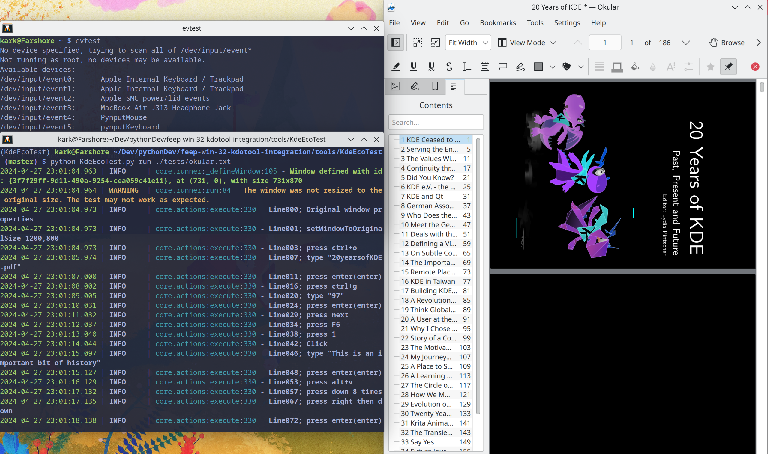 KEcoTest running on Wayland